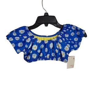 SO Daisy Print Swim Top, NWT, Girls 7/8